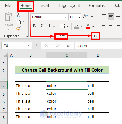 How to Change Background Color in Excel (6 Easy Methods) - ExcelDemy