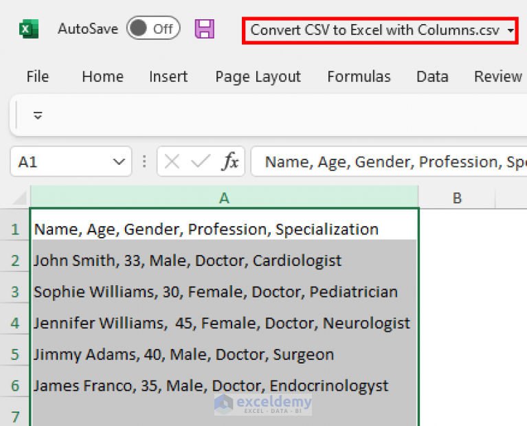 How to Convert CSV to Excel with Columns (5 Methods) ExcelDemy