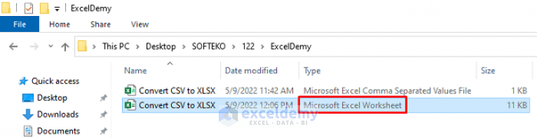 How To Convert Csv To Xlsx 4 Quick Methods Exceldemy 4105