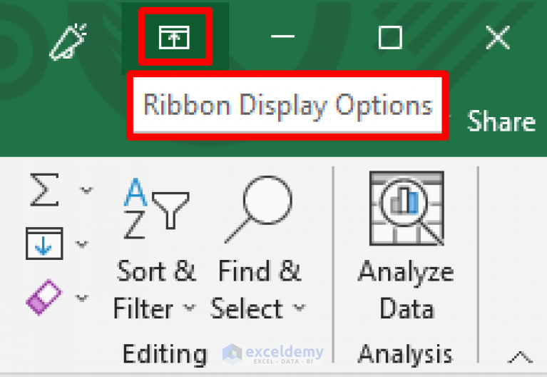 How To Hide Toolbar In Excel