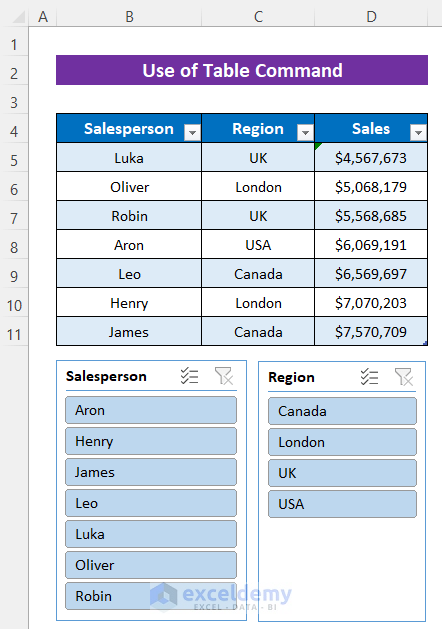 how-to-insert-slicer-without-pivot-table-in-excel