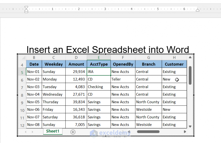 How To Insert An Excel Spreadsheet Into Word 4 Easy Methods 2330