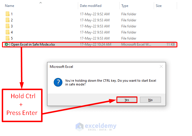  How To Open Excel In Safe Mode 3 Handy Methods ExcelDemy