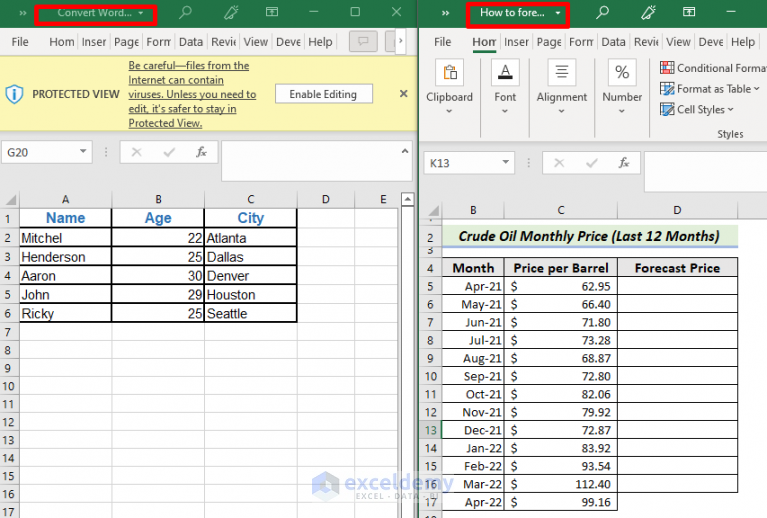 how-to-open-two-excel-files-side-by-side-3-easy-ways