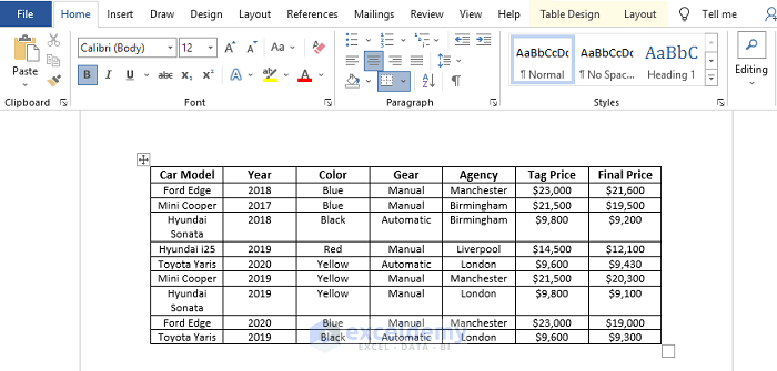 How To Put A Large Excel Table Into Word 7 Easy Methods ExcelDemy