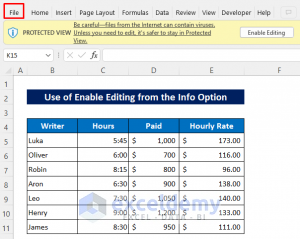 How to Remove Protected View in Excel (3 Quick Methods) - ExcelDemy