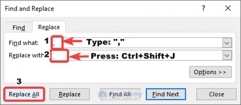 how-to-replace-a-character-with-a-line-break-in-excel-3-easy-methods