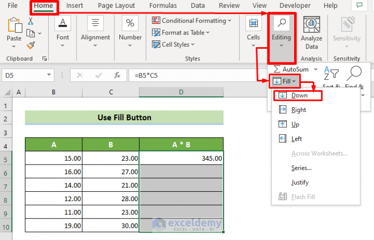 How to Use Fill Handle in Excel (4 Quick Tricks) - ExcelDemy