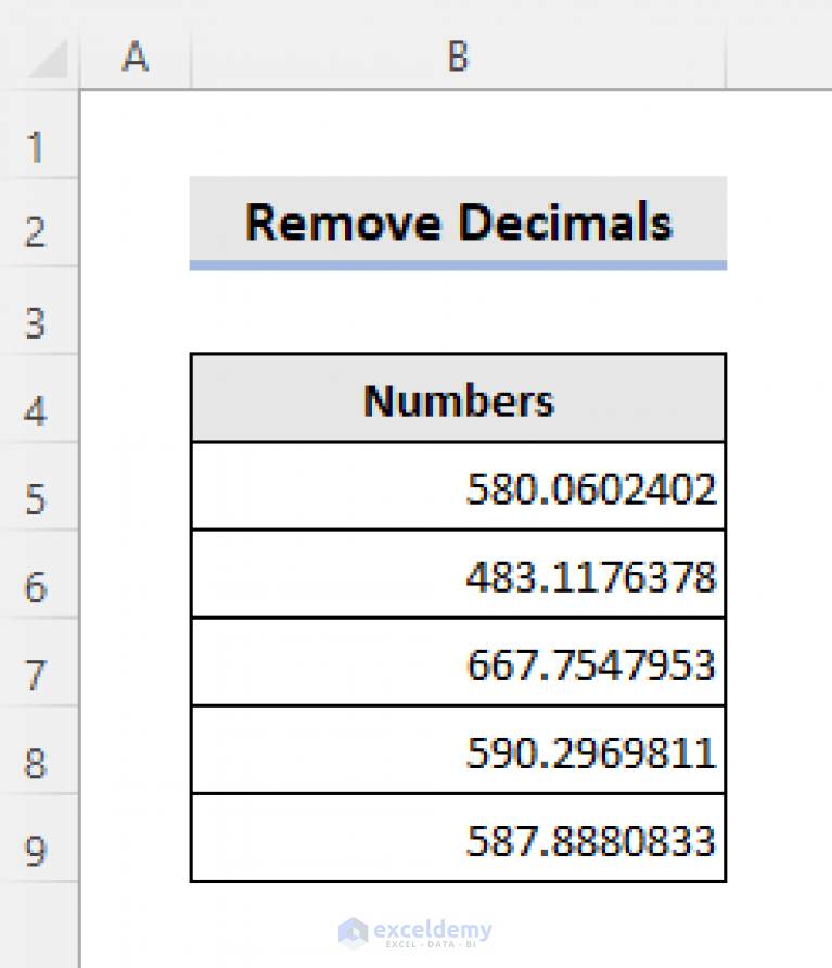 How To Remove Decimal Places In Excel 5 Easy Methods Exceldemy 1179