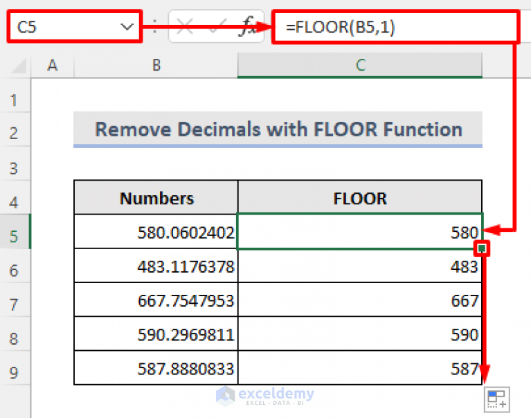 How to Remove Decimal Places in Excel (5 Easy Methods)