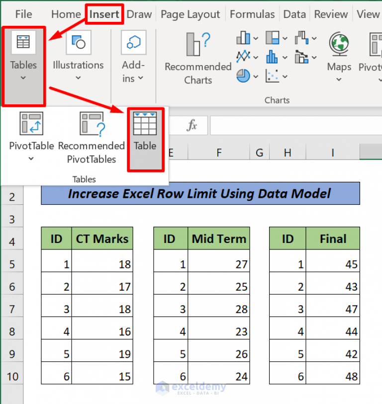 How to Increase Excel Row Limit (Using Data Model) ExcelDemy