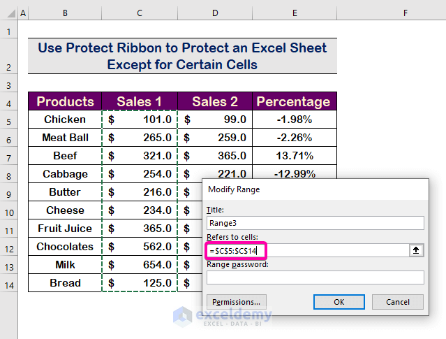 Can You Protect Individual Cells In Excel