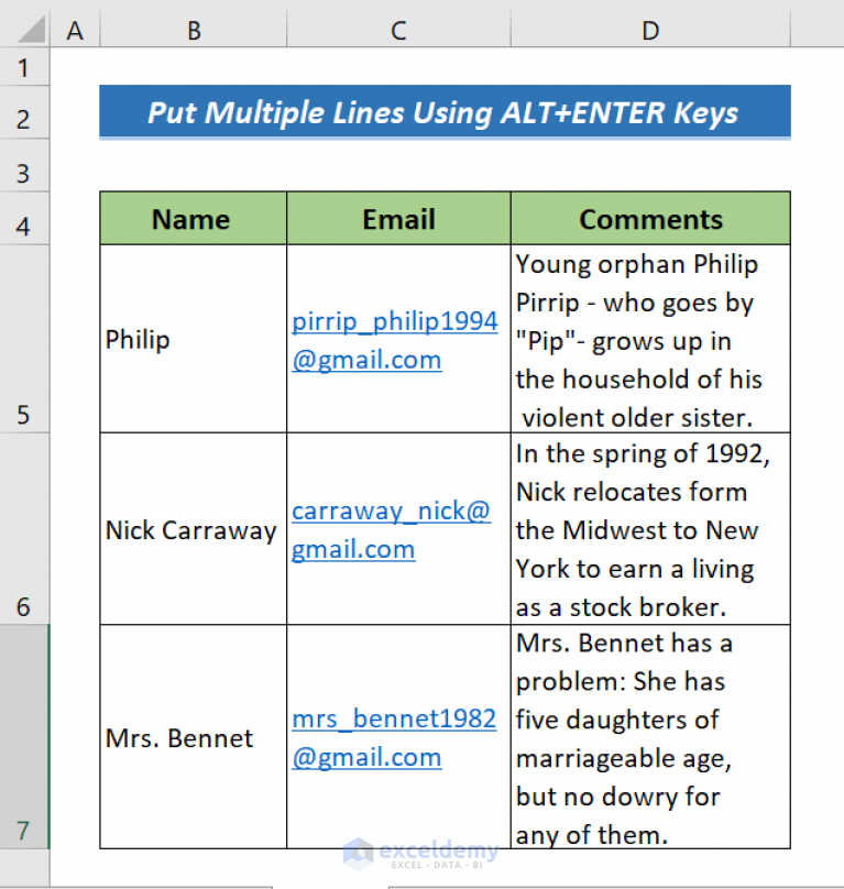 how-to-put-multiple-lines-in-excel-cell-2-easy-ways-exceldemy