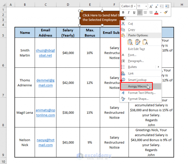 how-to-send-automatic-email-from-excel-to-outlook-4-methods