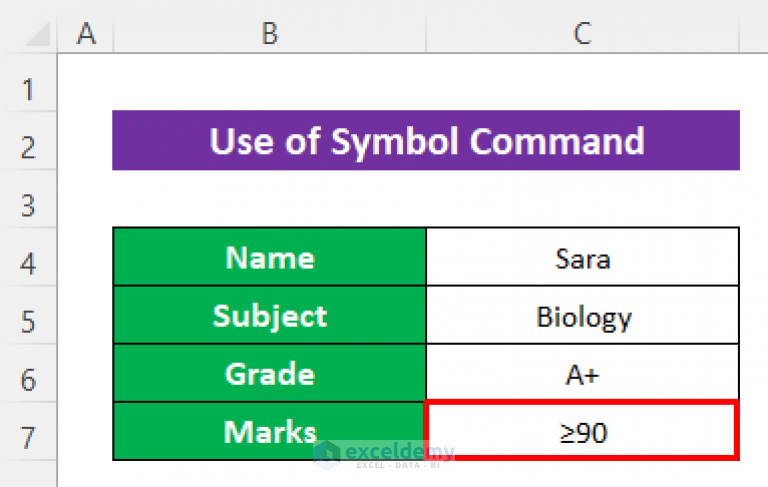 How To Insert Greater Than Or Equal To Symbol In Excel 5 Quick Methods 5185