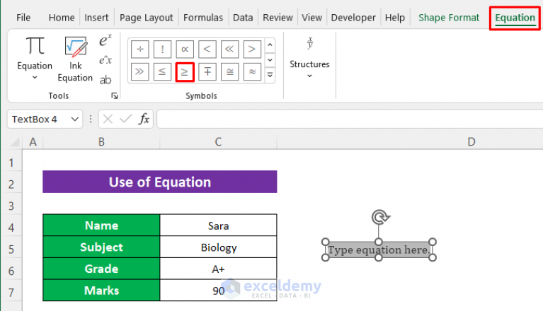 How To Insert Greater Than Or Equal To Symbol In Excel 5 Quick Methods 0630