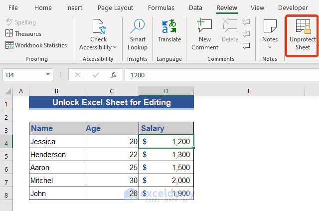 How To Unlock Excel Sheet For Editing With Quick Steps ExcelDemy