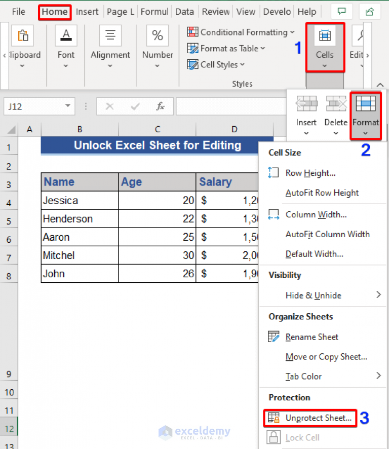 How To Unlock Excel Sheet For Editing With Quick Steps Exceldemy
