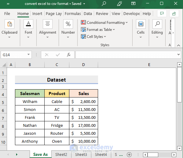 How To Convert Excel File To CSV Format 5 Easy Ways ExcelDemy