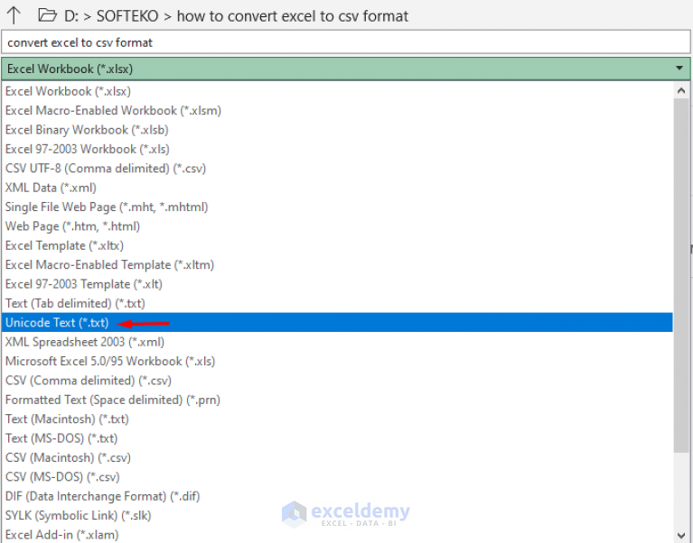 How To Convert Excel File To CSV Format (5 Easy Ways) - ExcelDemy