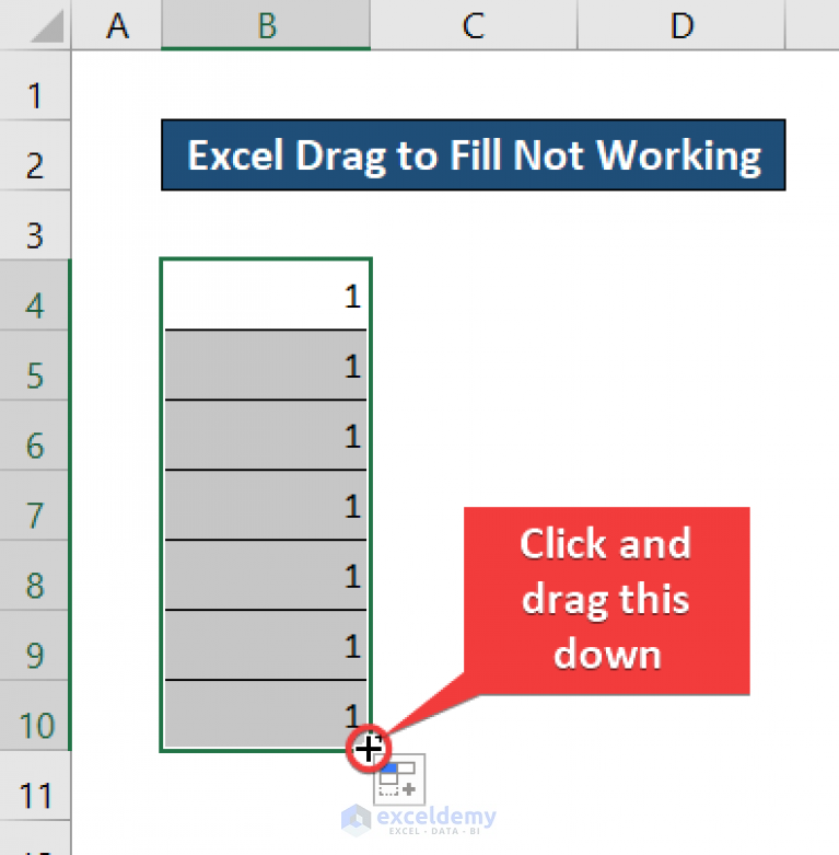Fixed Excel Drag To Fill Not Working 8 Possible Solutions Exceldemy 7274