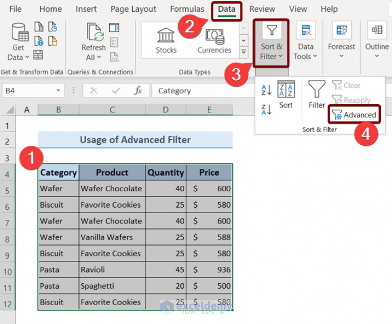 hide-duplicate-rows-based-on-one-column-in-excel-4-methods