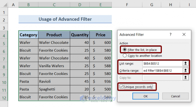 hide-duplicate-rows-based-on-one-column-in-excel-4-methods