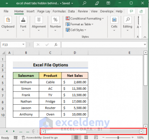 [Fixed!] Excel Sheet Tabs Hidden behind Taskbar (4 Suitable Solutions)