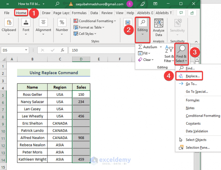 How To Fill Blank Cells With Na In Excel 3 Easy Methods Exceldemy 4597