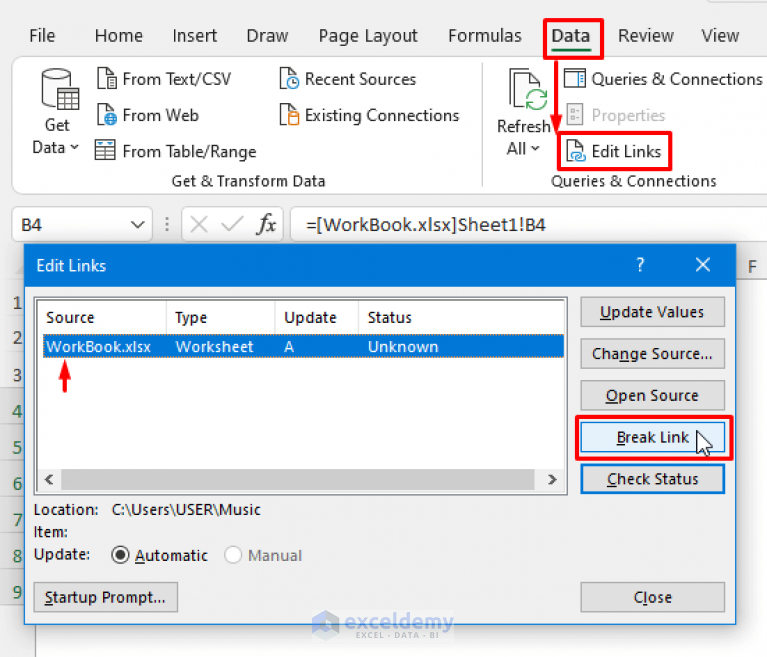 How To Break Links In Excel 3 Quick Methods ExcelDemy