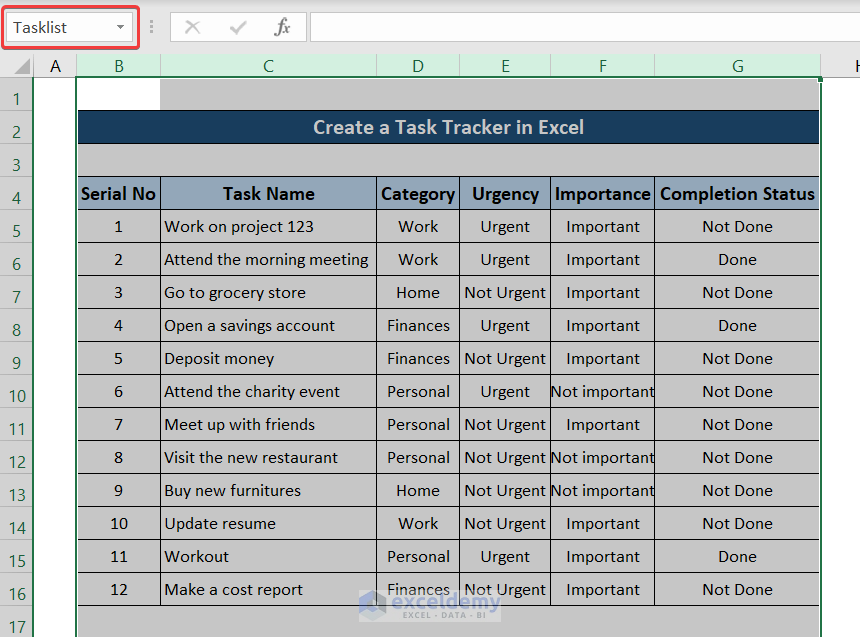 How To Create A Task Tracker In Excel Download Free Template 2022 