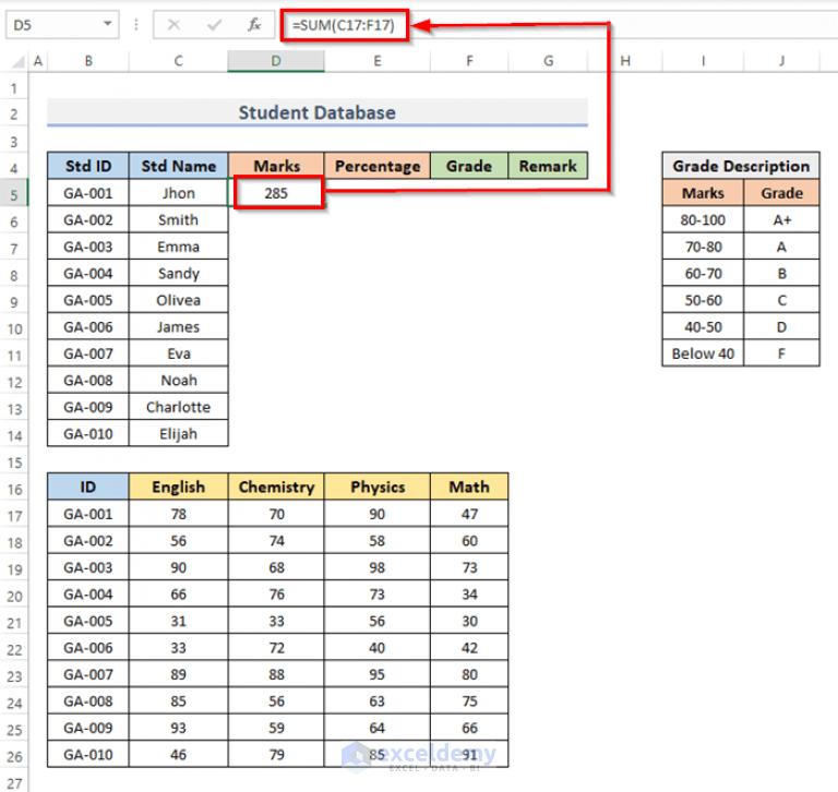 database assignment for students