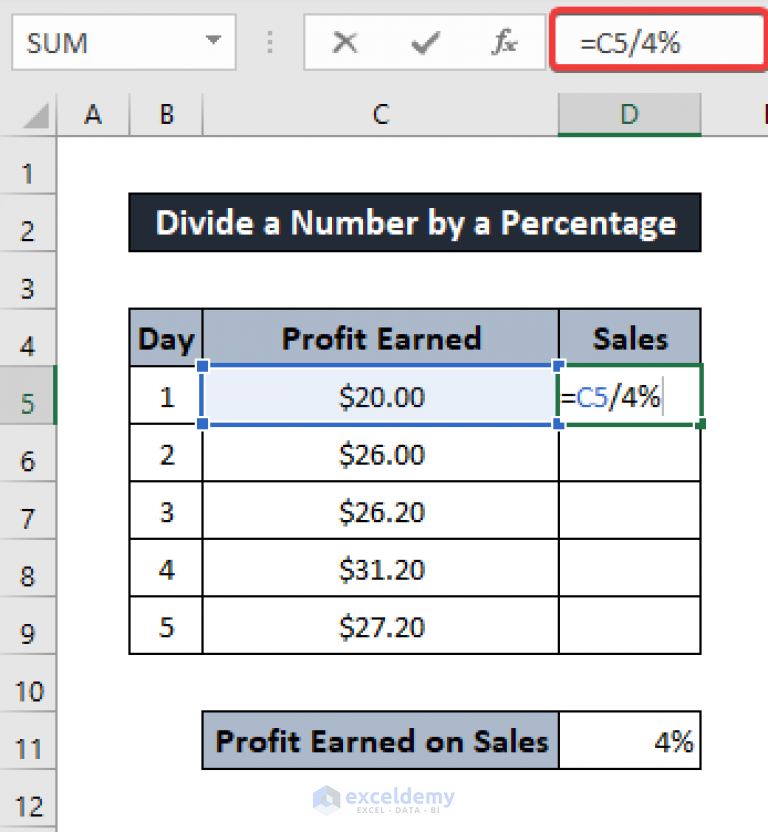 how-to-divide-a-number-by-a-percentage-in-excel-3-suitable-examples