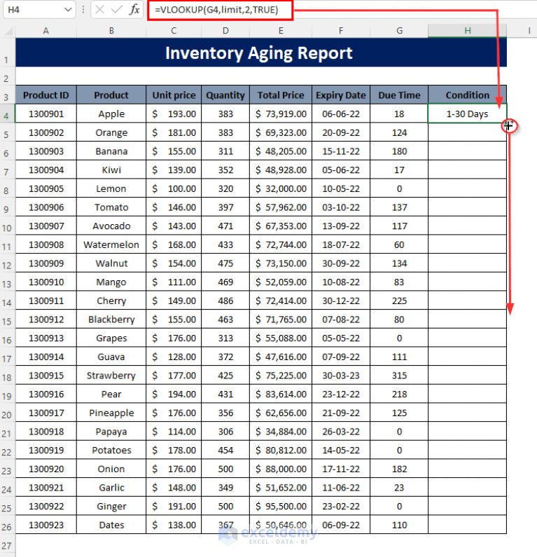 How to Make Inventory Aging Report in Excel (Step by Step Guidelines)