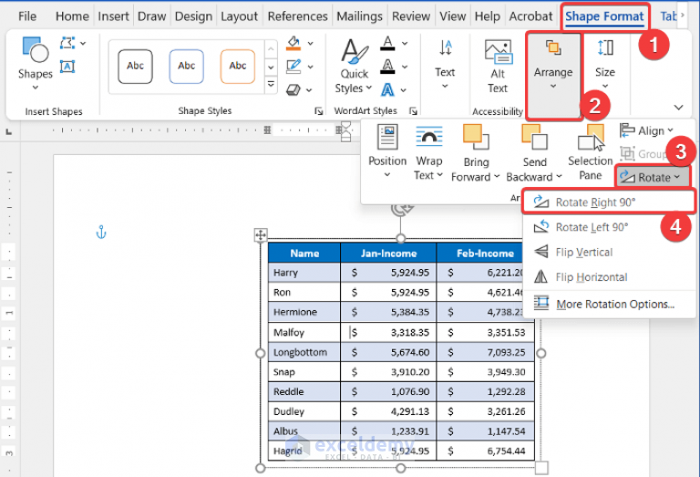 how-to-paste-excel-table-into-word-in-landscape-3-easy-ways