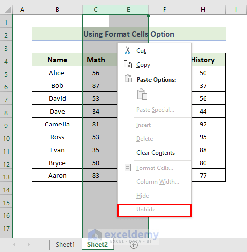 How to Protect Hidden Columns in Excel (4 Easy Methods) - ExcelDemy