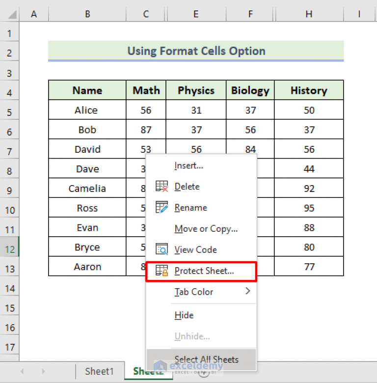 How To Protect Hidden Columns In Excel 4 Easy Methods Exceldemy 3375