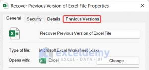 How To Recover Previous Version Of Excel File (4 Easy Ways) - ExcelDemy