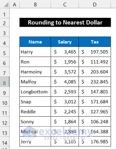 Rounding to Nearest Dollar in Excel (6 Easy Ways) - ExcelDemy