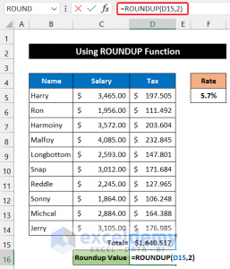 How to Roundup a Formula Result in Excel (4 Easy Methods) - ExcelDemy