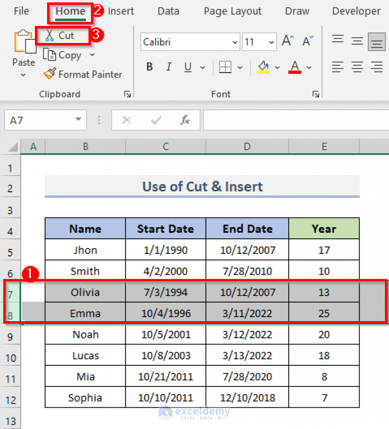 How To Shift Rows In Excel 5 Quick Ways ExcelDemy