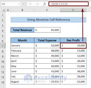 How To Subtract From A Total In Excel (3 Quick Methods) - ExcelDemy