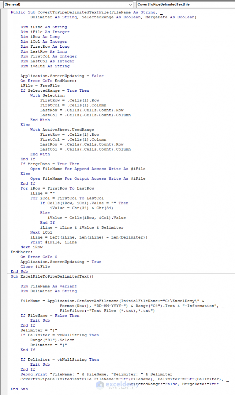 macro-to-convert-excel-to-pipe-delimited-text-file-3-methods