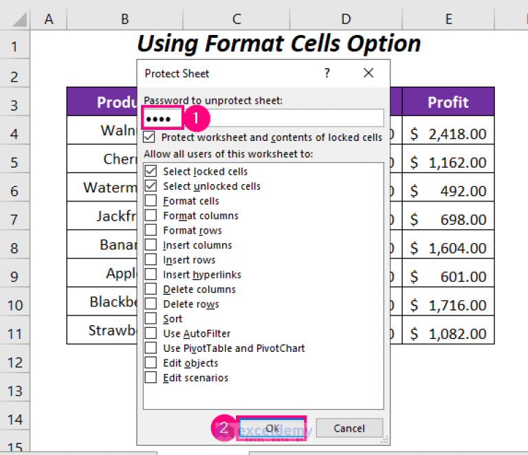 How to Protect Columns with Password in Excel (4 Ways) ExcelDemy