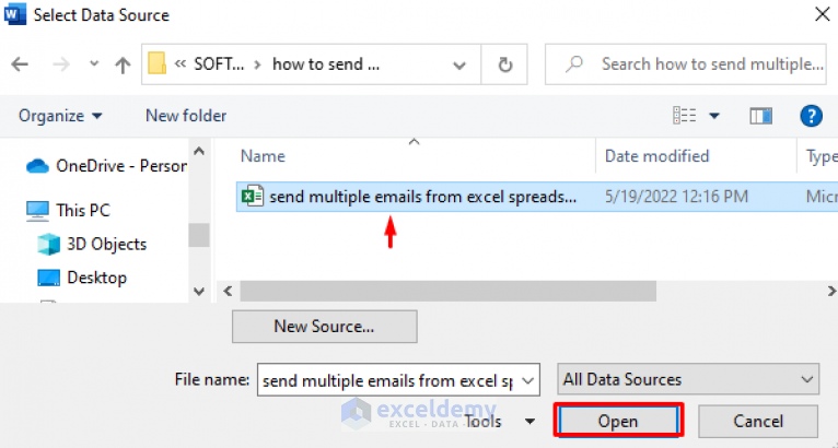 How To Send Multiple Emails From Excel Spreadsheet 2 Easy Methods 2673