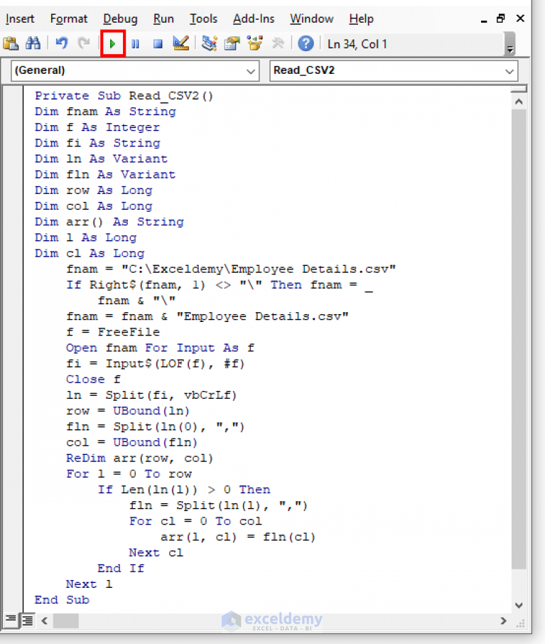 Excel Vba To Read Csv File Into Array 4 Ideal Examples Exceldemy 3655