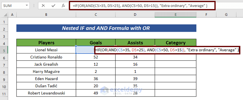 How To Create A Nested Formula With If And And Functions In Excel 4437