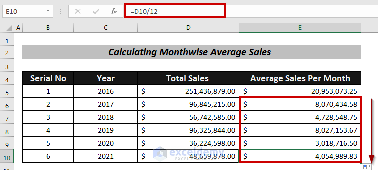 how-to-calculate-average-sales-in-excel-5-simple-approaches