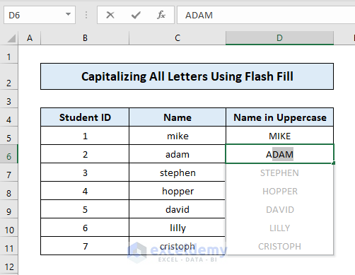 How To Capitalize All Letters Without Formula In Excel 4 Methods 