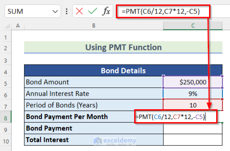 How To Calculate Bond Payments In Excel 2 Easy Methods Exceldemy 2801